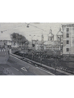 Вид из окна. Спб. 2019. Холст, масло. 50х70 см.