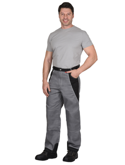 Брюки "СИРИУС-Пекин" серый с черным пл. 275 г/кв.м