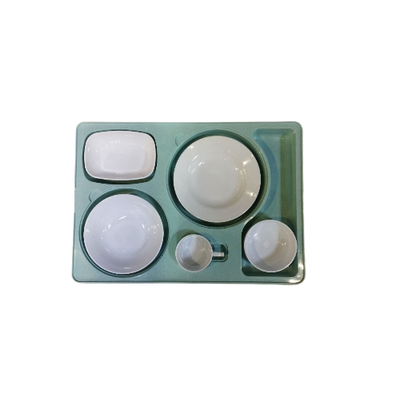 Термоподнос с крышкой 542*390*120 мм. на 5 предметов с зажимом (-40°C до +110°C) п/п