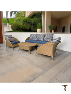 Комплект Визави с трехместным диваном