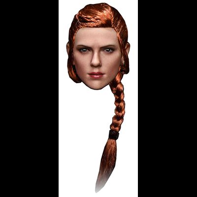 Женская голова (скульпт) - Черная Вдова, Наташа Романофф (коса) - 1/6 scale Female Agent Hair transplantation and braid head carving (NR30B) - NRTOYS