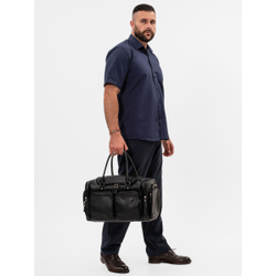 Кожаная дорожная сумка Bufaloro black (арт. 4012-01)