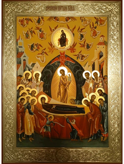 Успение Пресвятой Богородицы. Рукописная икона.
