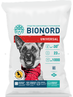 Противогололедный реагент BIONORD UNIVERSAL (Бионорд), 23 кг (до - 30°С)