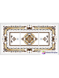 Пленка самоклеющаяся на потолок , витражная пленка, пленочный витраж с классическим рисунком