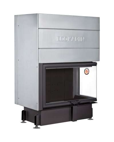 Каминная топка Дельта 1000 RB два стекла принтинг правая черный шамот, Экокамин (Россия)