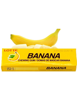 Lotte  Жевательная резинка со вкусом Банана пластинки 12,5гр (20)*50