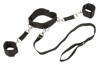 1058-1 ОШЕЙНИК С НАРУЧНИКАМИ BONDAGE COLLECTION COLLAR AND WRISTBANDS ONE SIZE LOLA