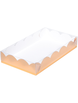 Коробка для печенья/пряников с прозр. кр. (золото), 200*120*35мм