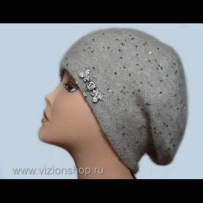 Берет зимний для женщин Vizio Визио Италия 6157 бежевый