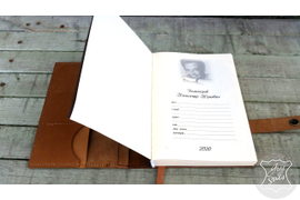 кожаный ежедневник на заказ, оригинальный подарок руководителю, именной ежедневник