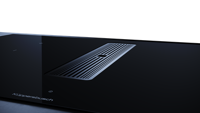 Индукционная варочная панель с вытяжкой Kuppersbusch KMI 9350.0 SR Silver Chrome