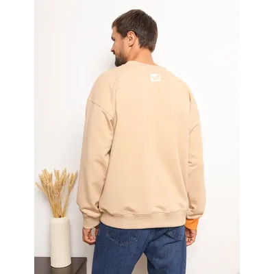 МУЖСКОЙ СВИТШОТ БЕЖЕВЫЙ "ПРОРАСТАЙ"