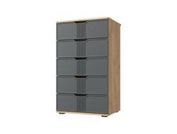 Спальня ЭМИЛИЯ - Комод ЭЛ-18 Дуб Крафт золотой/Графит