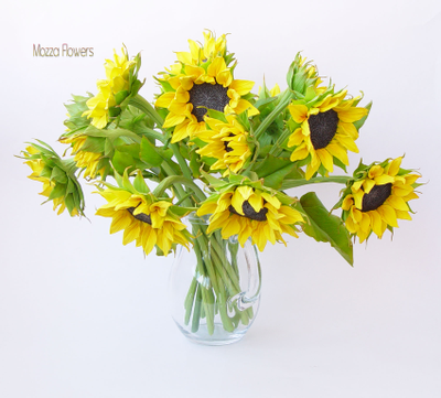 Букет Подсолнухов из полимерной глины.