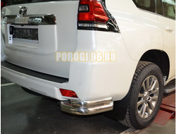 Защита заднего бампера угловая малая d76/42 для Toyota Land Cruiser Prado 150 (2017-...)
