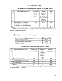 Уникальный расчет финансового план для вашего бизнес-плана под социальный контракт
