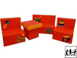 Детская игровая мебель "Кроха" оранжевый