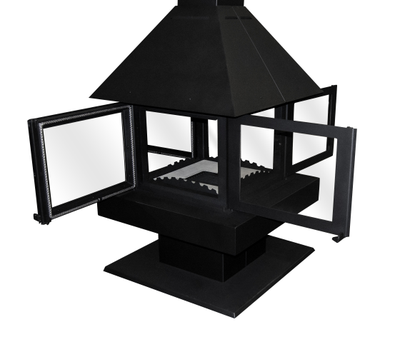 Экокамин Эклипс островной 4D графит