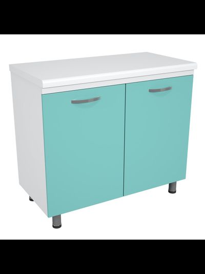 Тумба металлическая медицинская с полкой на опорах ТМД-2.0