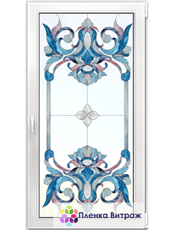 Витражная пленка, витражная пленка самоклеющаяся, пленочный витраж с классическим рисунком