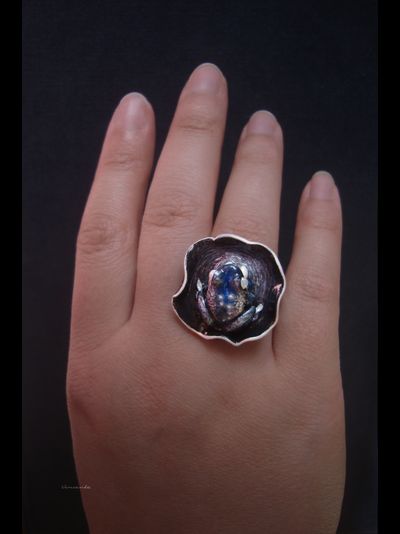 Мистическое кольцо с лягушкой "Лунная принцесса"