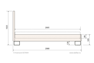 Кровать "Dillinger" (Диллинжер) 160У, Belfan купить в Севастополе