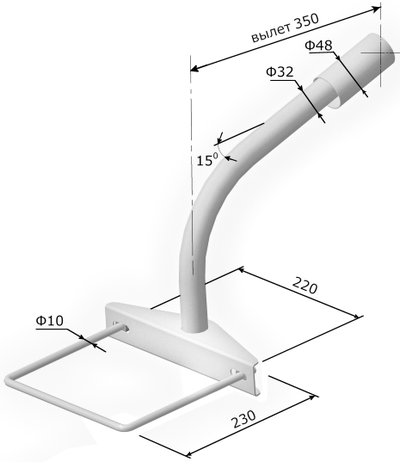 Кронштейн К1П -1хомут (КНО-1)