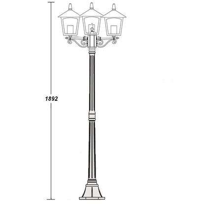 Светильники садово-парковые Praga 3