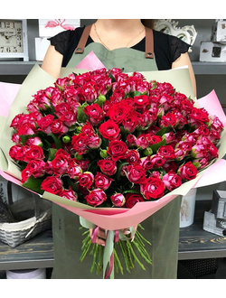 51 кустовая двухцветная роза