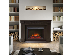 Угловой электрический камин Венеция BL с очагом Sparta 25.5 LED