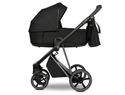 Коляска 2в1 Roan Sol Caviar Black / Nickel / руч.Black / к.Black