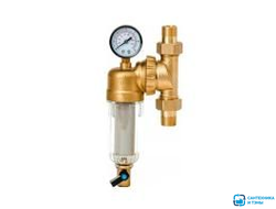 Самопромывной фильтр VIEIR  1/2'' универсальный с маномитром стекло