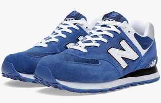 New balance 574 mens blue best sale