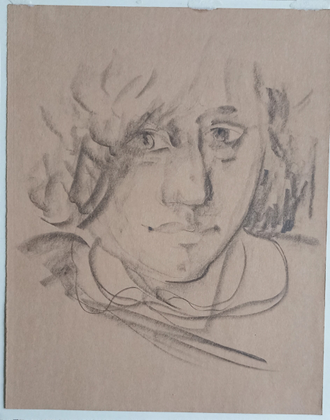 "Портрет" бумага карандаш Шкурко В.П. 1960-е годы