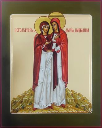 Пресвятая Богородица и Святая равноапостольная Мария Магдалина. Рукописная икона.