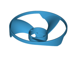 Propeller 3 Blade 13 Diameter Ninjago Airjitzu Flyer Vortex Rotor, Dark Azure (18592 / 6144154)