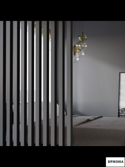 Интерьерная перегородка 40х60 мм. (графит)