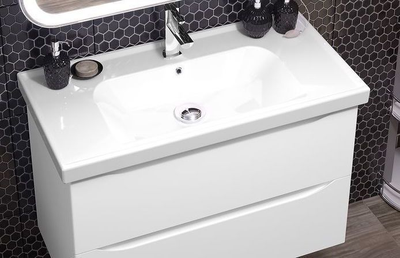 Мебель для ванной Opadiris Элеганс 80 белый матовый (с зеркалом)