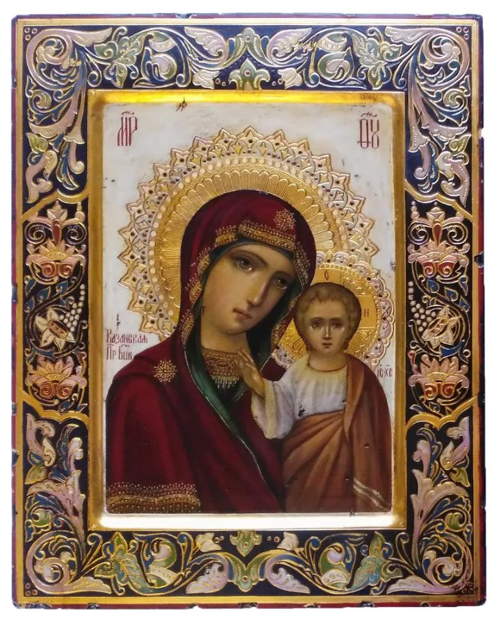 Казанская Богородица. Рукописная икона