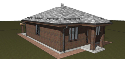 Одноэтажный дом с тремя спальнями 90м² (S95)