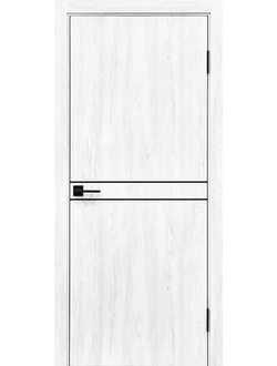 КОМПЛЕКТ ДВЕРИ "L2" Санторини Чёрная кромка