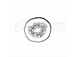 Штамп киви для раскрашивания  стиле CAS и  скрапбукинге.