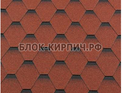 Гибкая черепица Roofshield премиум стандарт кирпично-красный с оттенением