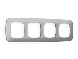 Рамка 4-я Сталь матовый, коллекция ECTA - Ambrella Volt - OMEGA