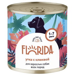Florida (Флорида) влажный корм (консерва) для собак с уткой и клюквой, 240 г