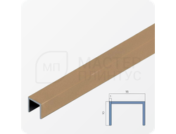 П-образный бордюр-вставка из алюминия 15х10 мм. NEEXY PV84-04 MG Золото матовое 2.7 м.