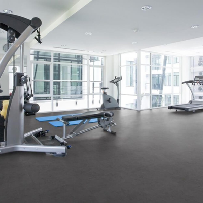 Биополы Wineo Purline 1500 fusion XL Cool Four PL110C в интерьере спортивного комплекса