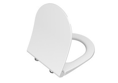 Универсальное тонкое сиденье, круглое, дюропласт, с микролифтом, металлические петли, VitrA UNIVERSAL, 110-003-019