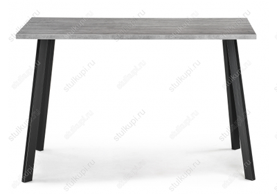 Стол Тринити Лофт 120 25 мм бетон / черный матовый